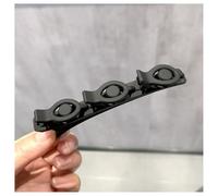 BrightGlow 5 pinzas trenzadas para el pelo de doble capa con 3 clips, ayuda para peinados, picos de pato, elegantes clips para el cabello, para el día a día, trabajo, maquillaje, color negro