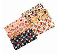 BrightGlow 6 unidades de telas de Acción de Gracias Patchwork Patrón de Girasol Fat Quarter Bundles Tela de Calabaza Tela de Otoño para Coser Cuadrados Otoño Arce Patchwork Tela Quilting Tela de