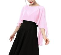 BrightGlow Chales de gasa para mujer, bufandas suaves Capelets Sheer Capelet Retro Elegante Ligero Wraps Noche Cape bufanda