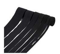 BrightGlow Cinta de costura de algodón, 100 % algodón, 10 m, tejido de algodón de ligamento liso, cinta decorativa para manualidades, costura, accesorios de ropa, color negro, 10 mm