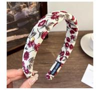 BrightGlow Diadema trenzada para mujer, vintage, ancha, accesorio para el pelo, estilo bohemio, pajarita anudada, bandas para el pelo a la moda, diademas para mujeres y niñas #17 rojo