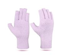 BrightGlow Guantes de compresión para artritis - Unisex, algodón/poliéster, para mujeres adultas con artritis, negro, S, M, L, XL, morado, M