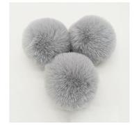 BrightGlow Pompón de piel sintética de 8 cm, pompones suaves para manualidades, pompones grandes, pompones de piel sintética, pompones de pelo sintético, pompones de pompones de piel de conejo,