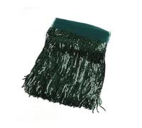 BrightGlow Ribete de flecos para coser, cadena de lentejuelas, 30 cm de ancho, cinta de flecos de The Yard Dance, flecos de lentejuelas, ribete para manualidades, ropa, verde, 1 yarda