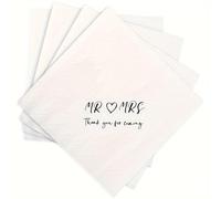 BrightGlow Servilletas de papel para boda, servilletas de cóctel, servilletas de papel para bodas, cumpleaños, compromisos, 50 unidades
