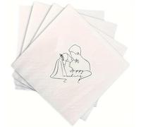 BrightGlow Servilletas de papel para boda, servilletas de cóctel, servilletas de papel para bodas, cumpleaños, compromisos, bodas felices, 50 unidades