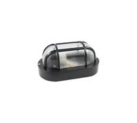 Brightium Aplique Ovalado de Plástico Negro 60W, ideal para iluminación decorativa en interiores y exteriores.