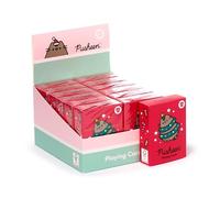 Brightium Baraja de Cartas - baraja Francesa temática de Navidad con diseño de Gato Pusheen, Ideal para Jugar en Familia y Decorar reuniones Festivas.