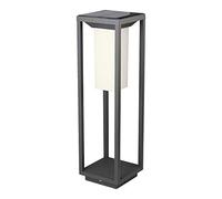 Brightium Bollard solar - con tecnología led de 2W y chip 3000K, cuerpo gris, ideal para iluminar exteriores de manera eficiente y sostenible.