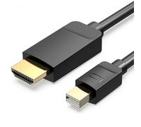 Brightium Cable Mini DP - Mini DisplayPort a HDMI macho 1.4, 1.5m, color negro, ideal para conectar dispositivos a pantallas con entrada HDMI.