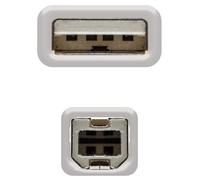 Brightium Cable USB 2.0 para impresora, tipo A/M-B/M, 1.8 m, alta velocidad, conexión estable, ideal para transferencias de datos y conexión de dispositivos.