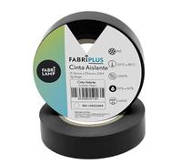 Brightium Cinta Aislante Ancha de PVC Negra 25mm x 20m, Flexible y Duradera para Aislamiento Eléctrico y Proteger Conductores.