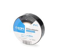 Brightium Cinta aislante negra 20m x 19mm, alta calidad, ideal para unir, reparar y aislar cables y componentes eléctricos.