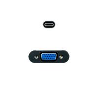 Brightium Conversor USB-C a VGA, Aluminio, 10 cm, Ideal para conectar Dispositivos a Pantallas externas y presentaciones.