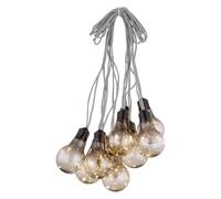 Brightium Globo con tira de luces LED negra, 10 luces, ideal para decoración y ambientación en fiestas y eventos.