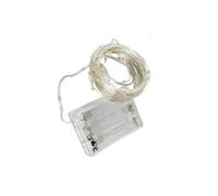 Brightium Guirnalda de luces LED a pilas 3AA, 3m, material PVC y cobre, colores RGBY, ideal para decoración y ambientación festiva.