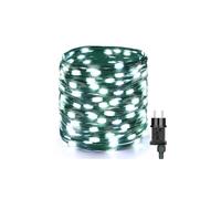 Brightium Guirnalda de luces LED a pilas 3AA, 5m en PVC y cobre, luz blanca fría, ideal para decoración de interiores y exteriores.