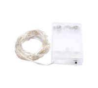 Brightium Guirnalda de luces LED con pilas 3AA (PVC y cobre), blanca fría, 2m - Ideal para decoraciones interiores y exteriores, crea atmósferas acogedoras.