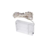 Brightium Guirnalda de luces LED con pilas 3AA (PVC y cobre), temperatura de color blanco cálido, 3m de longitud, ideal para decoración y ambientación.