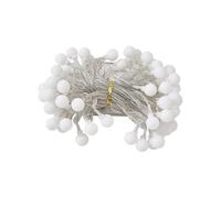 Brightium Guirnalda de luces tipo petardo, pilas 3AA, 2,5 m, blanco frío, ideal para decoraciones festivas y ambientes acogedores.