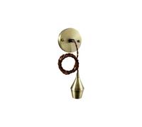 Brightium Lámpara colgante vintage E27 en bronce: estilo retro para iluminar y decorar espacios con un toque clásico.