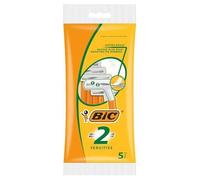 Brightium Maquinilla de Afeitar - maquinillas Desechables con 2 Hojas, Pack de 5, diseño ergonómico para un Afeitado Suave y cómodo, Ideal para Uso Diario.