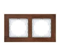 Brightium Marco doble de madera real, serie 8000, diseño elegante, ideal para exhibir fotos o certificados en hogar u oficina.
