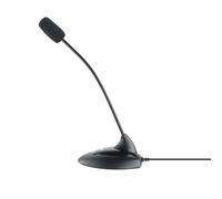 Micrófono Multimedia Flexible, Color Negro, con Alta sensibilidad y versatilidad, Ideal para grabaciones y transmisiones de Audio.