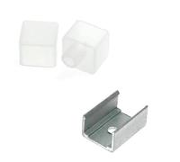 Brightium Pack de tapones y grapas para tira de funda, ideal para proteger y organizar cables y accesorios eléctricos.