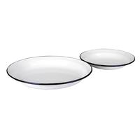 Brightium Plato hondo - plato de cerámica blanca, diámetro de 28 cm, ideal para servir sopas y guisos, resistente y apto para uso diario.