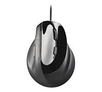 Brightium Ratón ergonómico Vertical - 5 Botones, láser de 3200 dpi, diseño silencioso, Color Negro, Ideal para Uso prolongado.