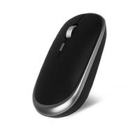 Brightium Ratón inalámbrico - Mini Mouse Compacto con conexión Bluetooth, diseño ergonómico, óptico, batería Recargable, Color Gris Espacial.