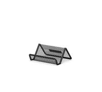 Brightium Tarjetero - elaborado en Acero Inoxidable, Dimensiones 98x72x45 mm, Color Negro, Ideal para organizar Tarjetas de Forma Elegante.