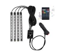 Brightium Tira LED RGB de bajo voltaje 4 * 0.225m para automóviles, ideal para iluminación decorativa y personalizada en vehículos.