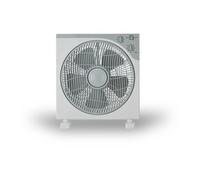 Brightium Ventilador Box Fan 12", 40W, color blanco - ideal para refrescar espacios reducidos y mejorar la circulación de aire.