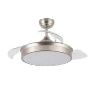 Brightium Ventilador DC 48W 4800lm 3 aspas, 6 velocidades, 3000-4000-6000K, control remoto, temporizador y memoria, ideal para climatizar espacios.