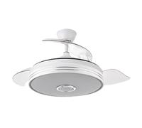 Brightium Ventilador DC 72W, 6120 lm, Bluetooth, 3 aspas, 6 velocidades, color blanco, ideal para refrigeración y confort en espacios interiores.