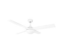 Brightium Ventilador de Techo DC Blanco con Luz LED y 4 Aspas, 132 cm - Ideal para refrescar y iluminar espacios interiores.