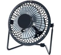 Brightium Ventilador sobremesa USB negro, oscilante, 3W, ideal para refrescar espacios pequeños y mejorar la ventilación.