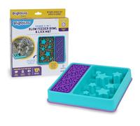 Brightkins Cuenco Cuadrado 2 en 1 de alimentación Lenta y Alfombrilla para lamer, Juguete Interactivo para Perros, Alfombrilla para lamer para Entrenamiento de Mascotas, Alfombrilla de alimentación