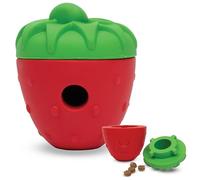Brightkins Dispensador de Premios Tough & Tumble Fresa, Juguete Interactivo y Resistente para Perros