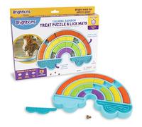 Brightkins Rompecabezas calmante de Arco Iris, Tablero de Rompecabezas al Aire Libre, Juguetes interactivos para Perros, cumpleaños de Perro, Cuencos de alimentación Lenta de enriquecimiento