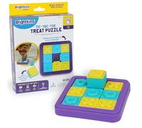 Brightkins Tic-Tac-Toe - Rompecabezas de golosinas, tablero de rompecabezas al aire libre, juguetes interactivos para perros, cumpleaños de perro, cuencos de alimentación lenta de enriquecimiento