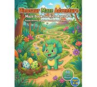 BrightMinds Dinosaur Mazes for Kids Ages 4-6: 80 Fun and Educational Dinosaur Maze Adventures for Preschool and Kindergarten Kids (BrightMinds Maze Adventures)