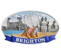 Brighton - Imán 3D para nevera de Inglaterra, recuerdo nacional, recuerdo de viaje, decoración del hogar y la cocina, colección de imanes de nevera del Reino Unido, recuerdo de regalo