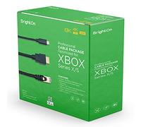 BrightOn Paquete de cable optimizado compatible con XBOX Series X/S | Cable negro 8K HDMI 2.1 HDR 8K @60Hz/4K @120Hz | Cable Ethernet CAT 7 de súper alta velocidad | Carga rápida (USB A a USB C)
