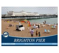 Brighton Pier Bunter Sommer (Tischkalender 2026 DIN A5 quer), CALVENDO Monatskalender: Strandleben an der Seebrücke von Brighton