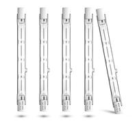 BrightWish Bombillas halógenas R7S 200W 118mm regulable, 2800K blanco cálido, bombilla de luz de seguridad para el reflector al aire libre, 230V ahorro de energía