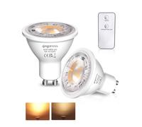 BrightWish Bombillas LED GU10 Luz Cálida 3000K, 5W Equivalente a 40W Halógeno, Sin Parpadeo, Ahorro Energético, Ángulo de Haz 38°, para Iluminación de Hogar, Cocina y Dormitorio,2 Unidad