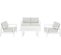 Brigros Conjunto completo de jardín barras en aluminio blanco.